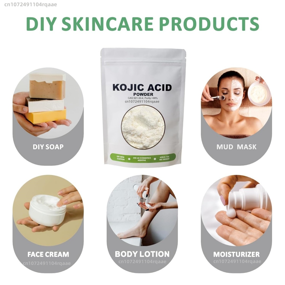 Kojic Acid Soap - 石鹸作り用コウジ酸結晶、純度99％コウジ酸ジパルミテート、スキンケア用抗酸化剤＆防腐剤、香料、スパイス