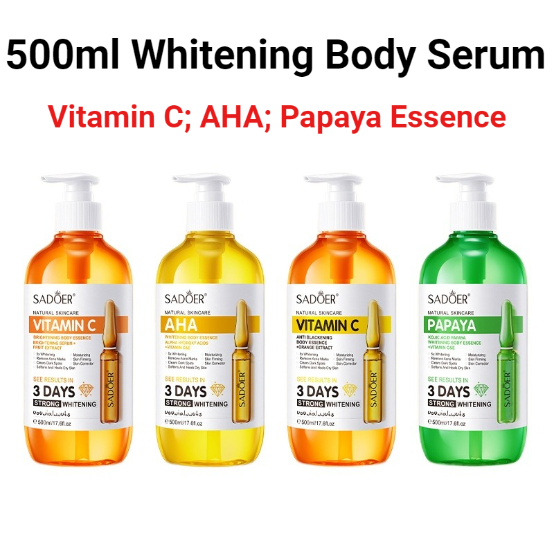 Niacinamide Brightening Serum - SADOER AHA ホワイトニング ボディ エッセンス 500ml