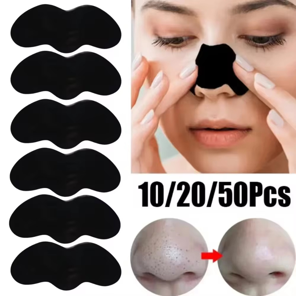 Charcoal Pore Strip - 10/20/50/100 個ディープクレンジング鼻毛穴ストリップ黒ずみ除去鼻クリーニングパッチフェイシャルケアツール鼻マスクステッカー