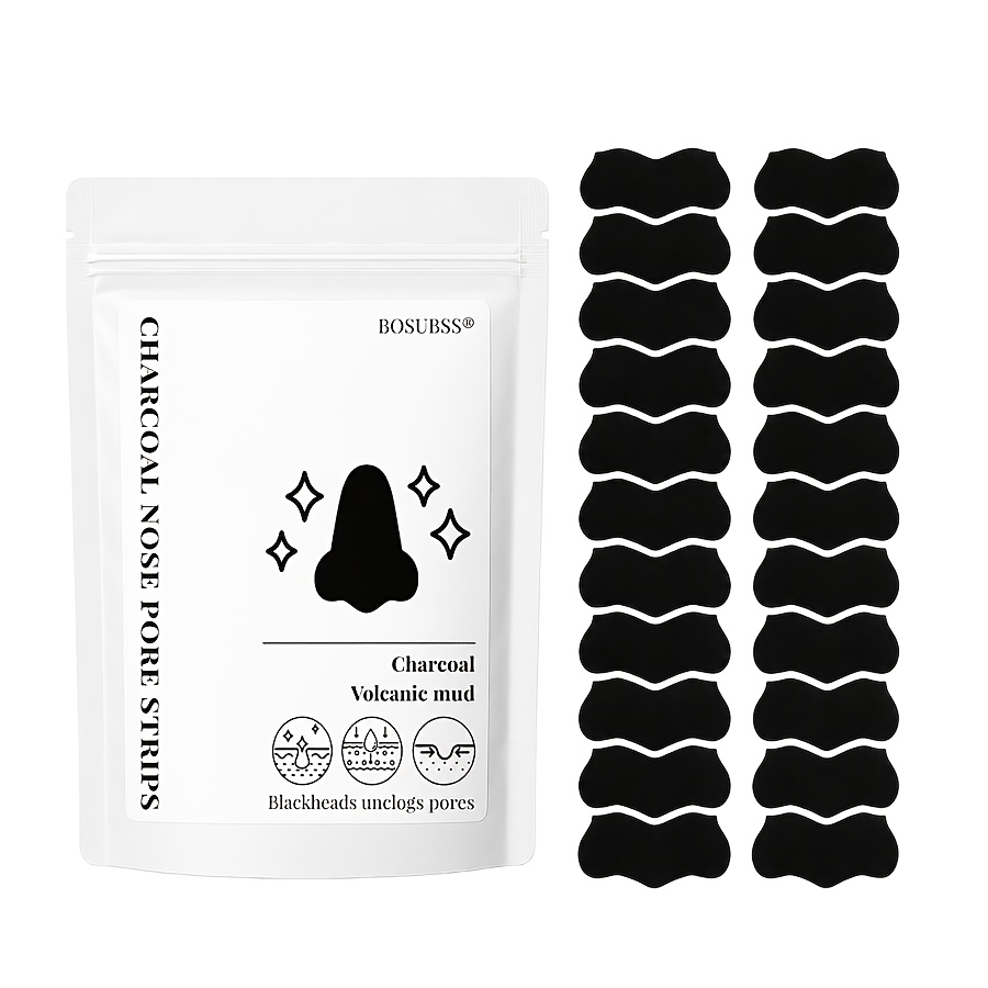 Charcoal Pore Strip - ティーツリーチャコールノーズストリップス 男女兼用 毛穴クレンジング オイルコントロール 簡単ホームフェイシャルスキンケア