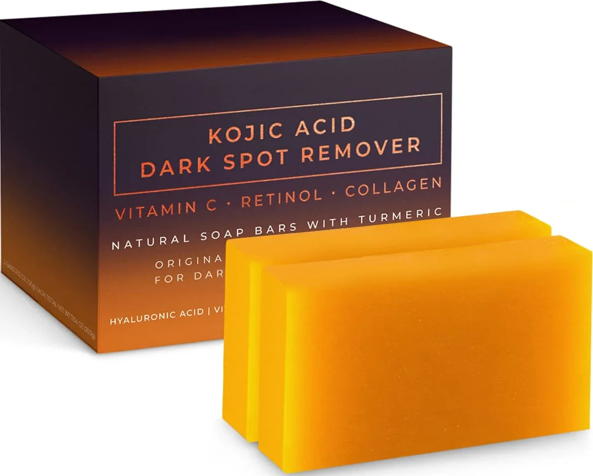 Kojic Acid Soap - コウジ酸配合のシミ取り美白石鹸、手作りスキンケア、ディープクレンジング、保湿、洗顔、必須石鹸、肌を明るくする