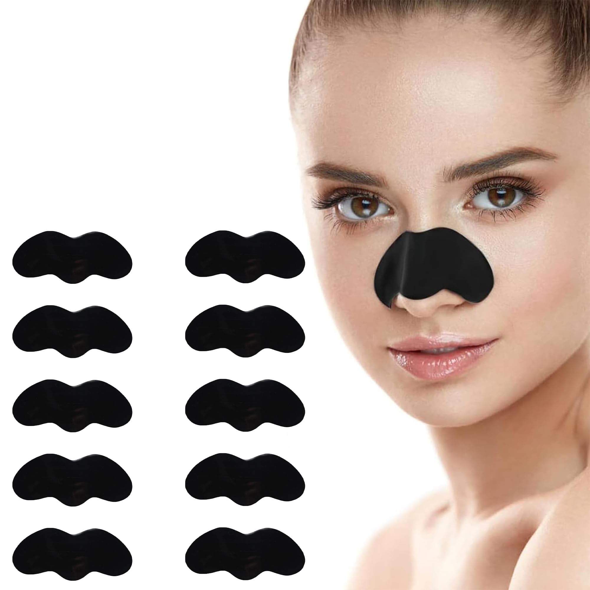 Charcoal Pore Strip - 10/20/50/100 個の黒ずみ除去鼻ストリップ、男女兼用ニキビ治療用、毛穴縮小鼻パッチ、スキンケア用