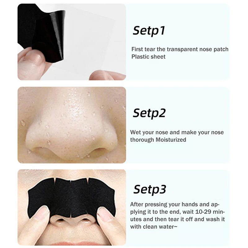 Charcoal Pore Strip - 5/15/25/50 個竹炭黒ずみ除去鼻毛穴ストリップディープクリーニング毛穴クリーンニキビ鼻ケアマスクパッチ滑らかな肌