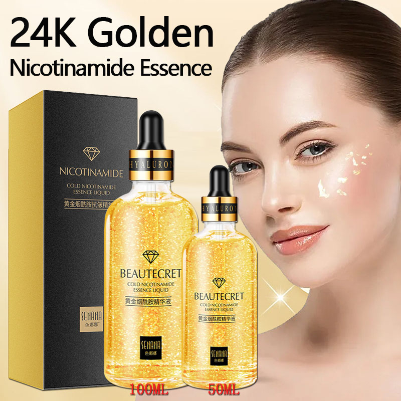 Niacinamide Brightening Serum - 24K ゴールド ヒアルロン酸 ニコチンアミド フェイス セラム