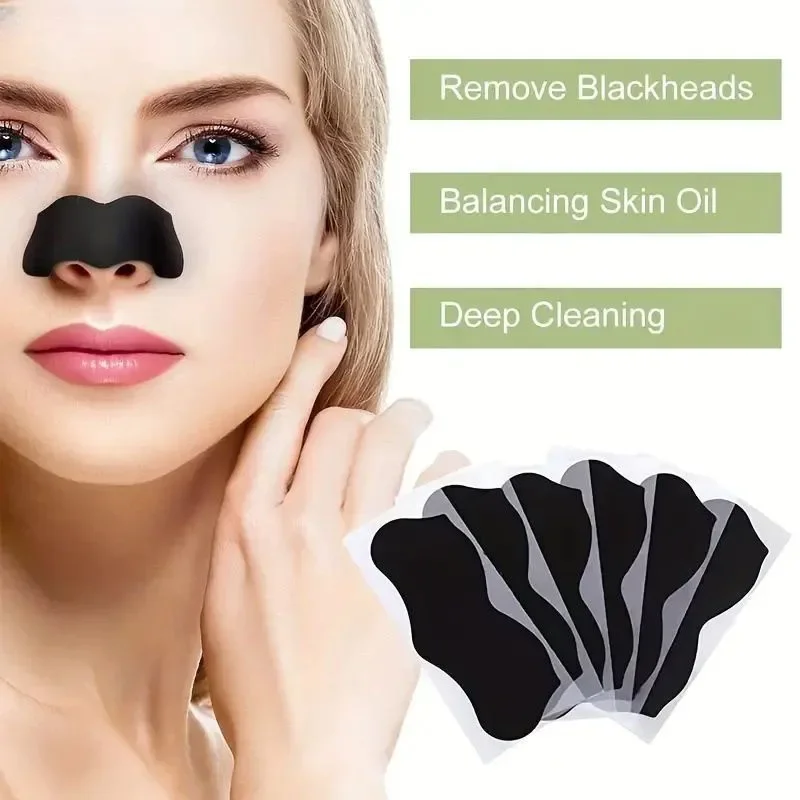 Charcoal Pore Strip - 10/20/50個入り炭ブラックヘッド除去ノーズストリップ、黒ずみと油分用のディープクレンジングポアストリップ、ブラックヘッド除去ストリップ