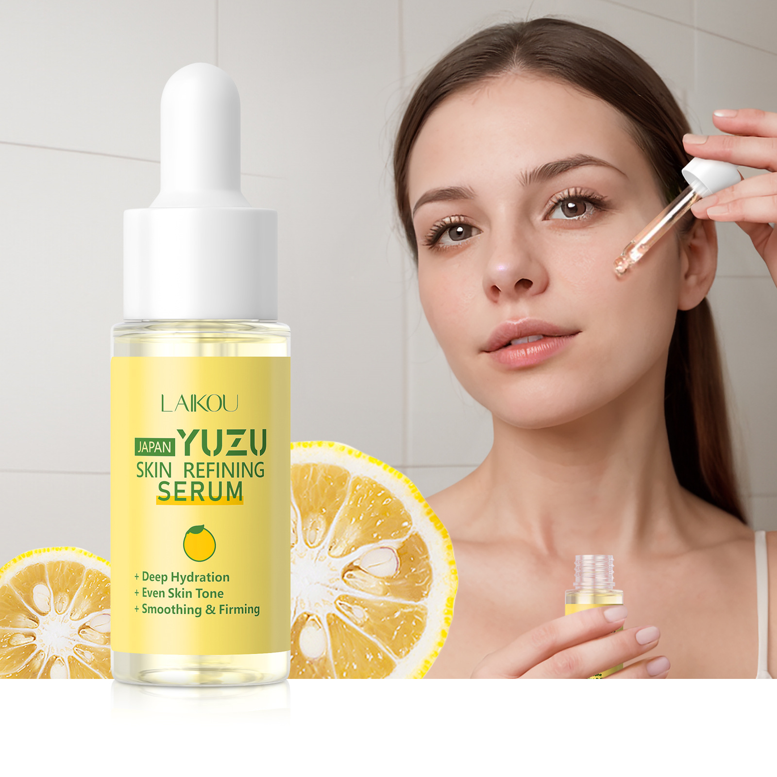 LAIKOU グレープフルーツエッセンス ユズ フェイシャル - Niacinamide Brightening Serum のレビューと価格