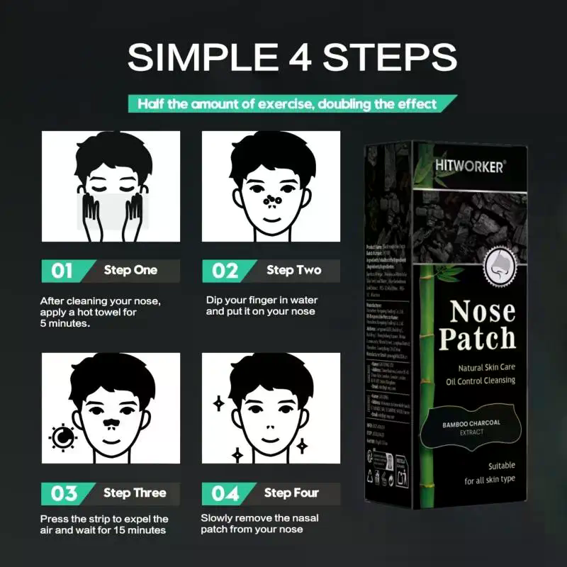 20/30/50 個入りディープクレンジング黒ずみ除去ノーズ - Charcoal Pore Strip のレビューと価格