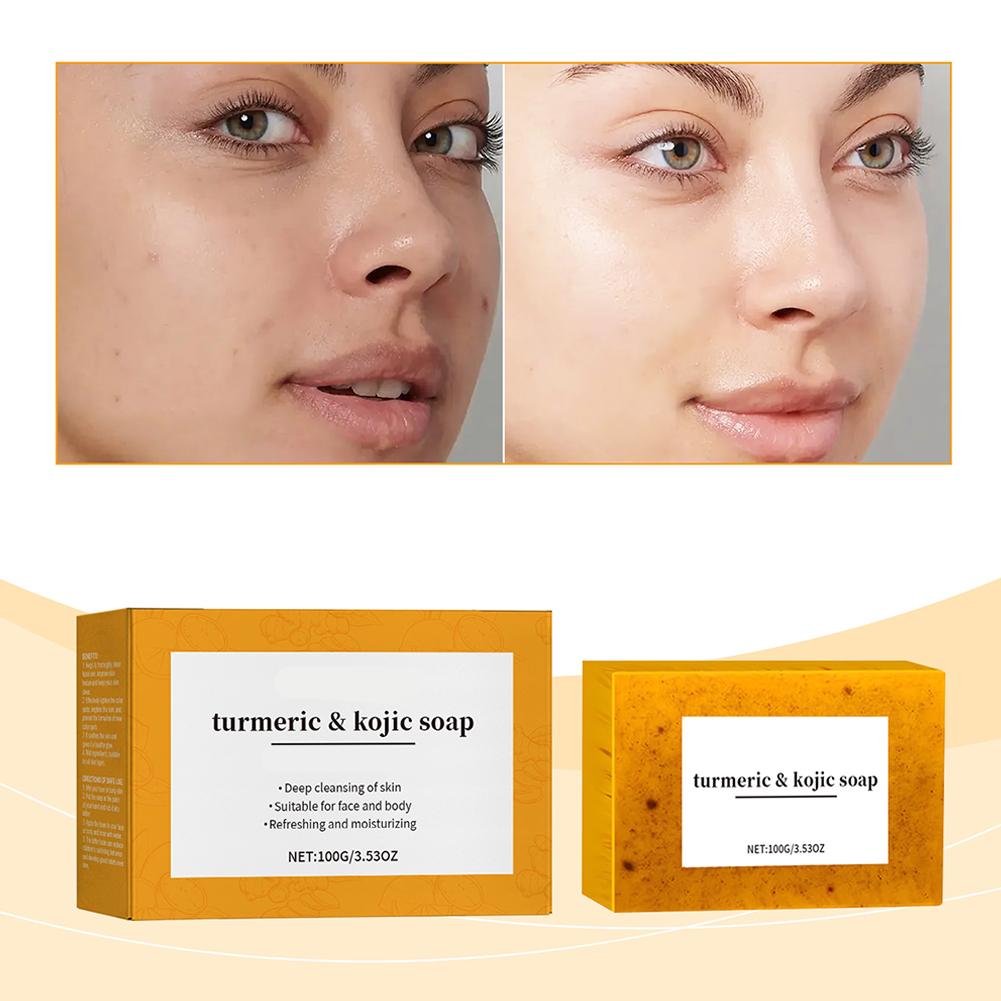 100g ターメリック手作り石鹸、レモンコウジ酸石鹸、シャワ - Kojic Acid Soap のレビューと価格