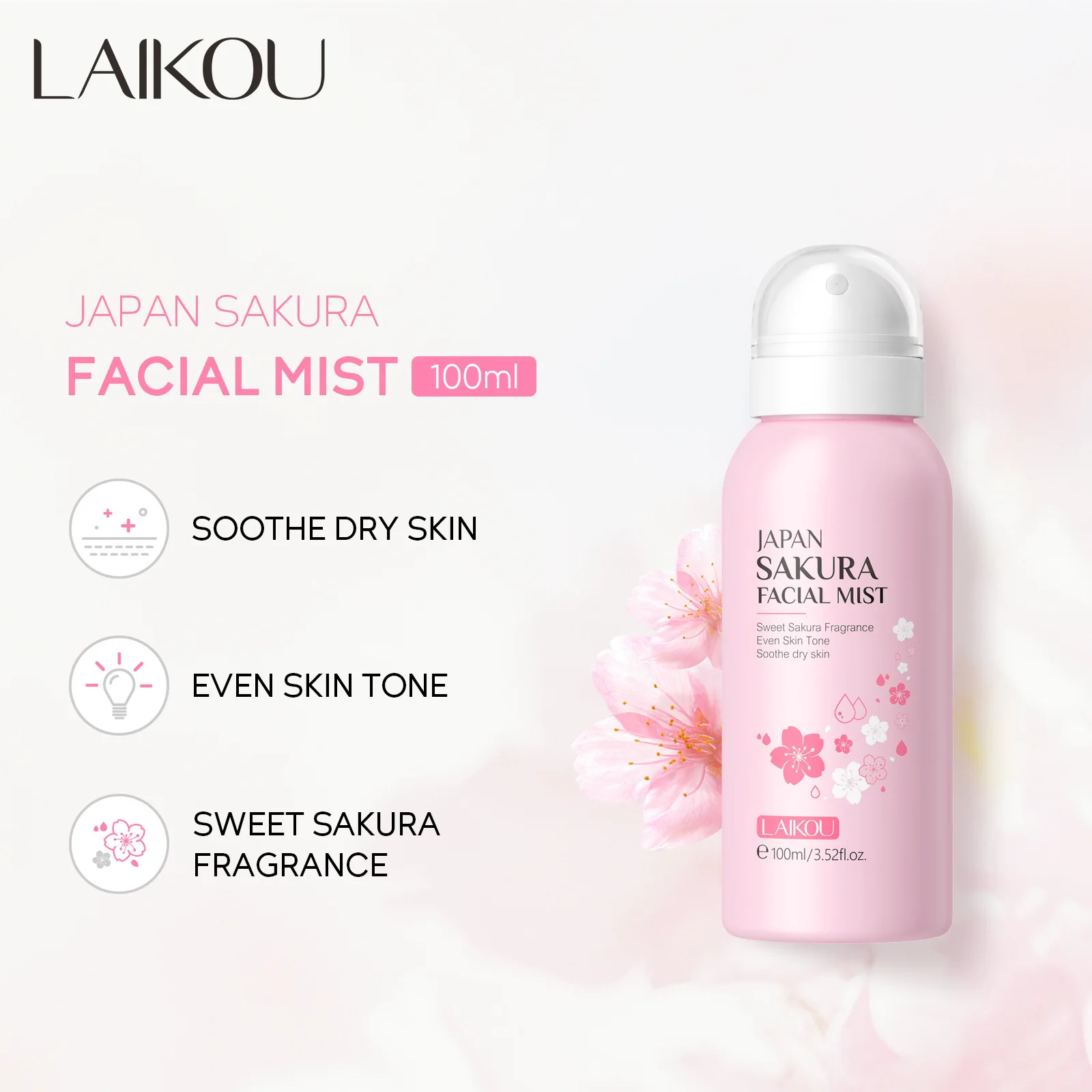 LAIKOU さくらフェイシャルミストブライトニングスプレー - Niacinamide Brightening Serum のレビューと価格