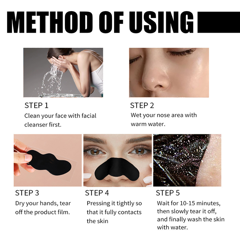 10/20/50/100 個ディープクレンジング鼻毛穴ストリ - Charcoal Pore Strip のレビューと価格