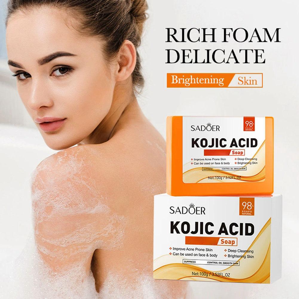 100 グラムコウジ酸石鹸顔ボディ用ディープクレンジング美白 - Kojic Acid Soap のレビューと価格