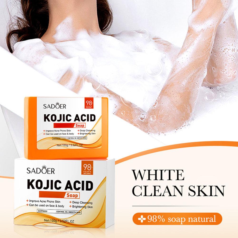 100 グラムコウジ酸石鹸顔ボディ用ディープクレンジング美白 - Kojic Acid Soap のレビューと価格