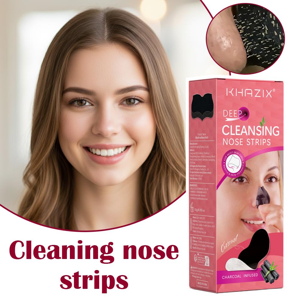 炭配合ディープクレンジングノーズパッチ、毛穴クレンジング黒ず - Charcoal Pore Strip のレビューと価格