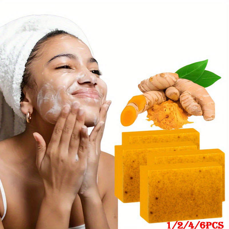 1/2/4/6 個ターメリックコウジ酸手作り石鹸スクラブ角質 - Kojic Acid Soap のレビューと価格