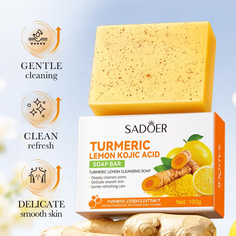 100g コジ酸石鹸（顔用）、ターメリック配合のシミ取り石鹸 - Kojic Acid Soap のレビューと価格
