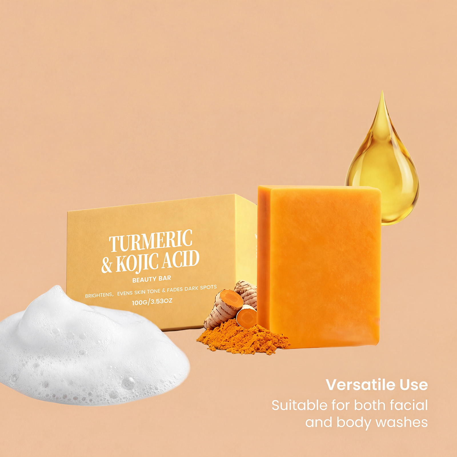 ウコンコジック石鹸　角質除去　ディープクレンジング　毛穴ケア - Kojic Acid Soap のレビューと価格