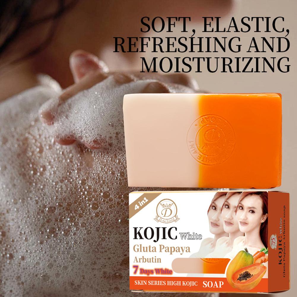 パパイヤ＆ターメリック手作り石鹸（コウジ酸配合）自然な肌の輝 - Kojic Acid Soap のレビューと価格