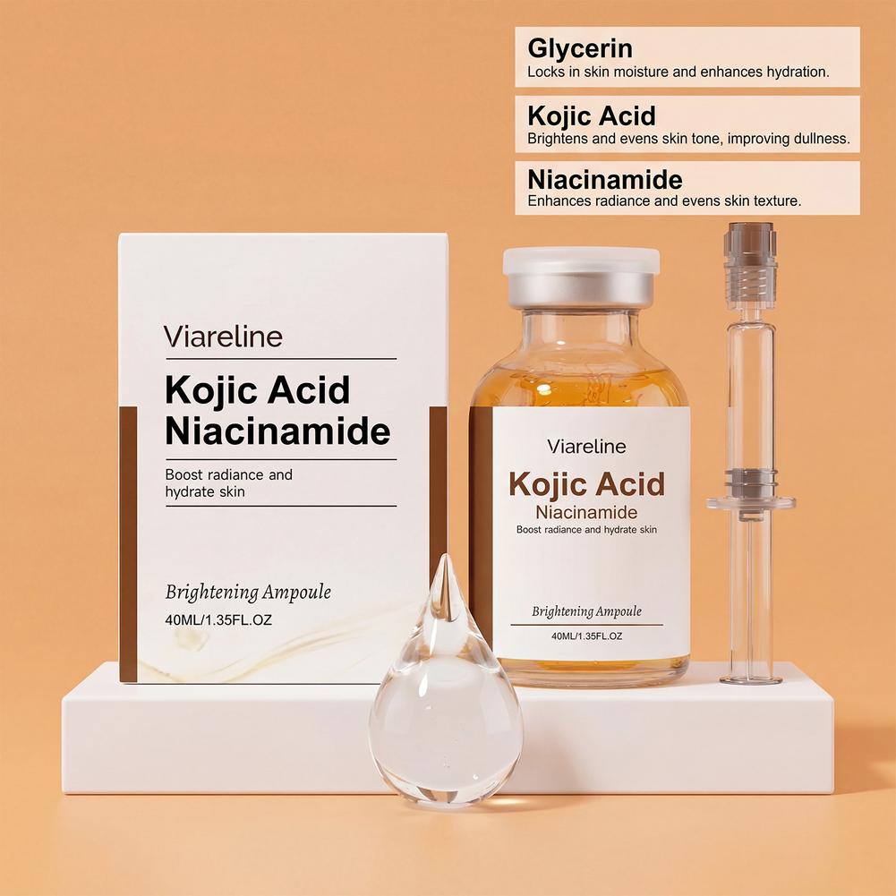 コウジ酸ナイアシンアミド配合フェイシャルアンプルエッセンス、 - Niacinamide Brightening Serum のレビューと価格